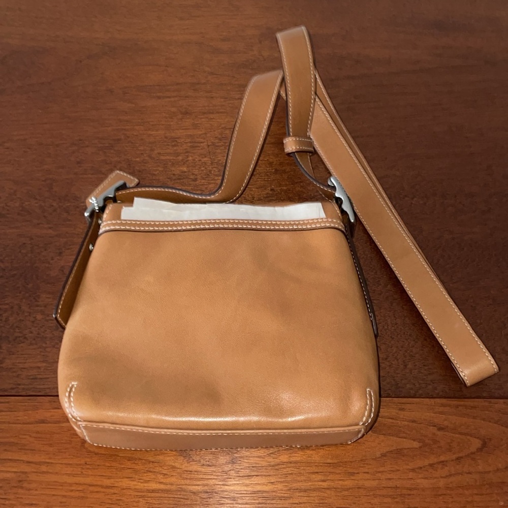 Vintage COACH Brown Leather Crossbody Bag NWT - Picture 3 of 11